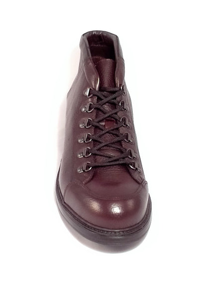 Men shoe boots leather Italian handmade lavico burgundy