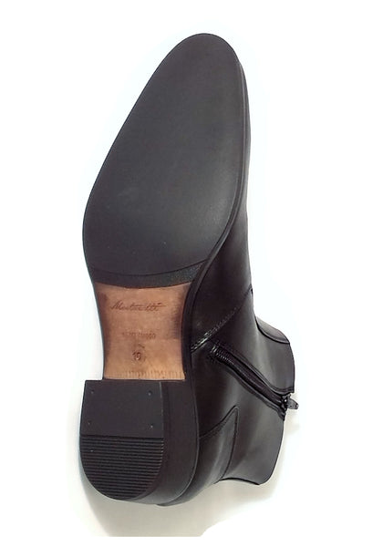 Men shoe boots leather Italian handmade Spezia black