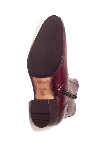 Men shoe boots leather Italian handmade Spezia burgundy