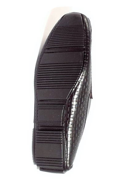 Men shoe casual leather Italian handmade fressia black