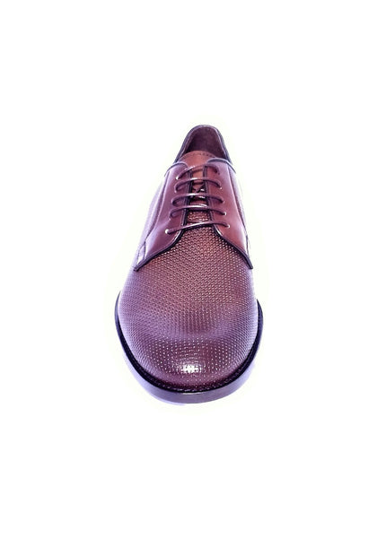 Men shoe dress leather Italian handmade perno brown