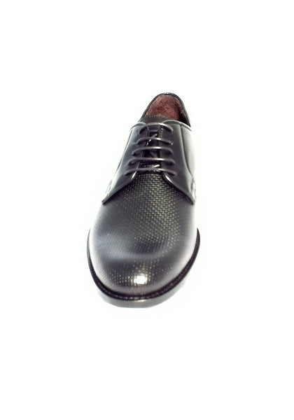 Men shoe dress leather Italian handmade perno black