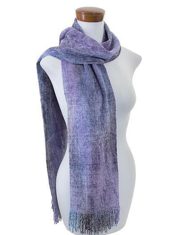  Scarf scarves wrap women lady bamboo chenille handmade purple Guatemala Texadia Fashion