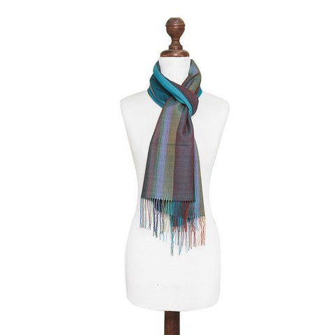 Scarf scarves luxury wrap women lady alpaca wool silk handmade Peru Texadia Fashion